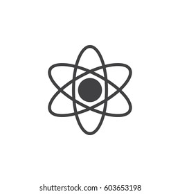 Atom icon vector, filled flat sign, solid pictogram isolated on white. Science symbol, logo illustration. Pixel perfect