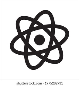 Atom icon, vector and glyph