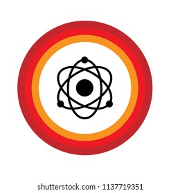 atom icon. vector illustration