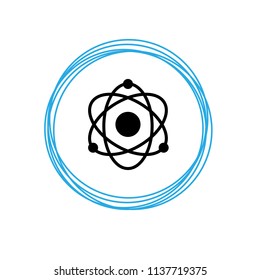 atom icon. vector illustration