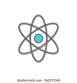 atom icon. vector illustration
