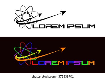 Atom icon. Vector illustration