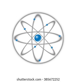 Atom icon,  vector illustration
