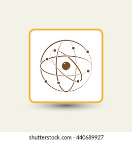 Atom icon,  vector illustration