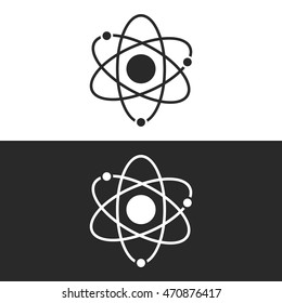 Atom, icon. Vector illustration