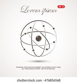Atom icon,  vector illustration