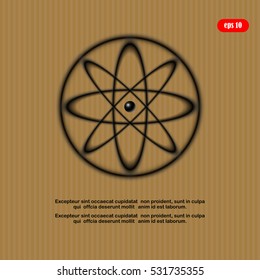 Atom icon, vector illustration