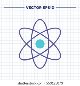 atom icon. vector illustration
