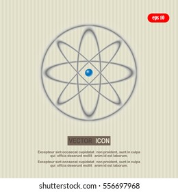 Atom icon, vector illustration