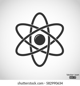 Atom icon - vector  illustration