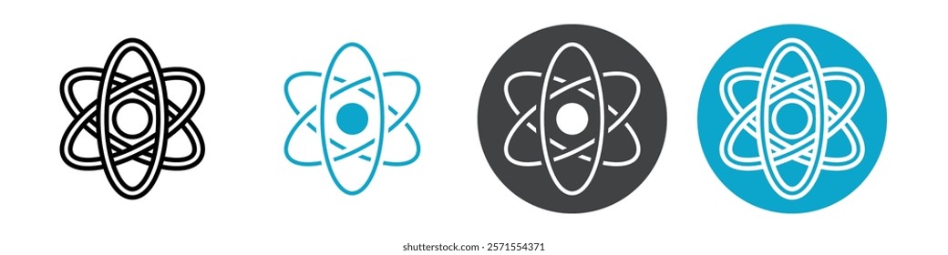 atom icon Vector illustration in black