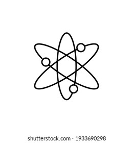 atom icon vector illustration. chemistry line icon. isolated on white background