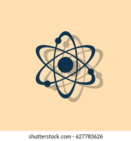 Atom icon, vector illustration design. Education objects collection.