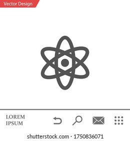 atom icon. Vector illustration EPS 10.