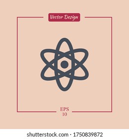 atom icon. Vector illustration EPS 10.