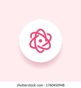 icono de átomo. Ilustración del vector EPS 10.