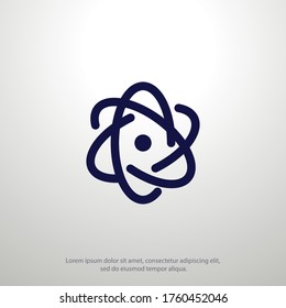 atom Icon. Vector illustration EPS 10.
