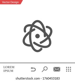 atom Icon. Vector illustration EPS 10.