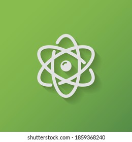 atom icon. Vector illustration EPS 10.