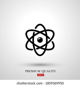 atom icon. Vector illustration EPS 10.