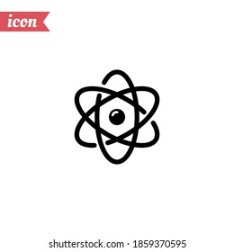 atom icon. Vector illustration EPS 10.