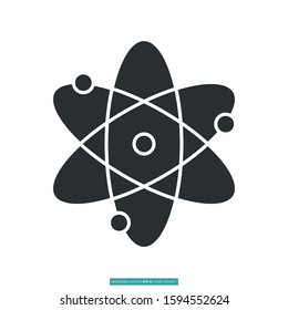 atom icon vector illustration logo template for many purpose. Isolated on white background.