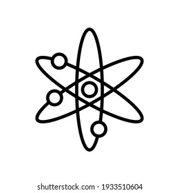 Atom icon vector illustration logo template for many purpose. Isolated on white background.