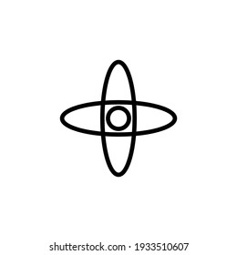 Icono de átomos, plantilla de logotipo de ilustración vectorial para muchos fines. Aislado sobre fondo blanco.