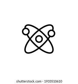 Atom Symbol Vektorgrafik Logo Vorlage für viele Zwecke. Einzeln auf weißem Hintergrund.