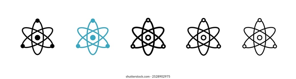 Atom icon vector illustration set