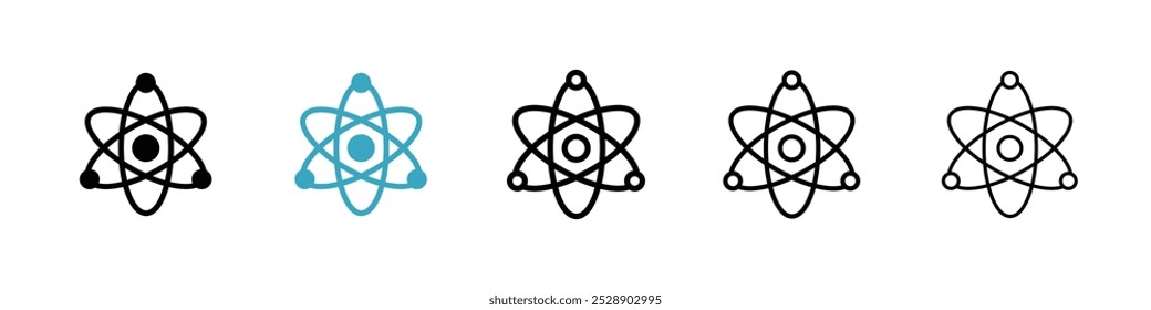 Atom icon vector illustration set