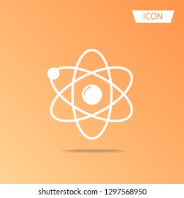 Atom icon vector isolated on background. 