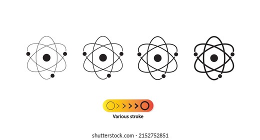 atom icon vector isolated on white background.