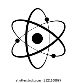 Atom icon vector. Logotype atom icon. Chemistry element. Vector icon illustration, isolated on white background