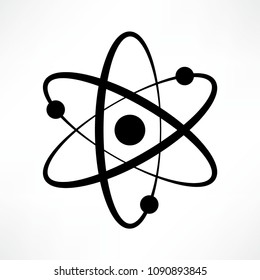 Atom icon vector. Logotype. Symbol