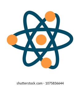 Atom icon - vector molecule illustration, chemistry science symbol