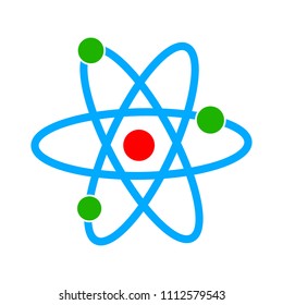 Atom Icon - Vector Molecule Illustration, Chemistry Science Symbol