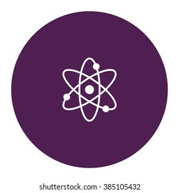 Atom icon. Vector icon purple 