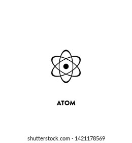 atom icon vector. atom sign on white background. atom icon for web and app
