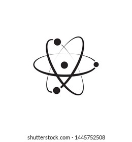 Atom icon vector. Simple design on white background.