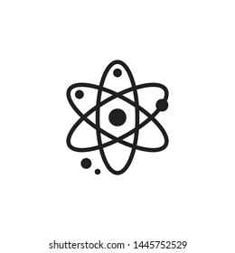 Atom icon vector. Simple design on white background.