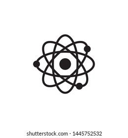 Atom icon vector. Simple design on white background.