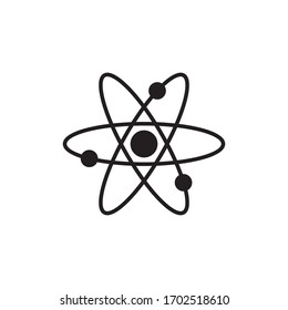 Atom icon vector simple design
