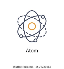 Atom icon in vector stock illustration