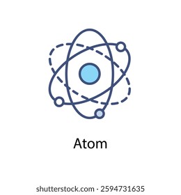 Atom icon in vector stock illustration