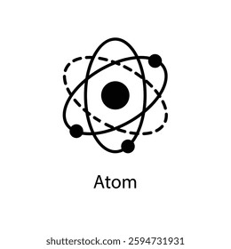 Atom icon in vector stock illustration