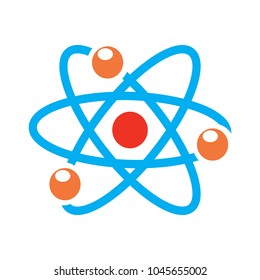 atom icon, atom vector symbol, chemistry & science research