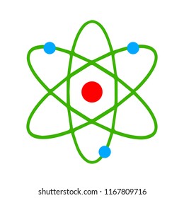 atom icon, atom vector symbol, chemistry & science research