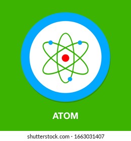 Atomsymbol, Symbol der Vektorillustration, Chemie und Naturwissenschaften