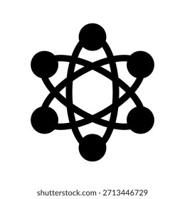 Ilustração de design de símbolo de vetor de ícone de átomo